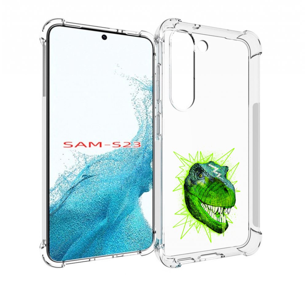 

Чехол MyPads зеленый динозавр для Samsung Galaxy S23, Прозрачный, Tocco