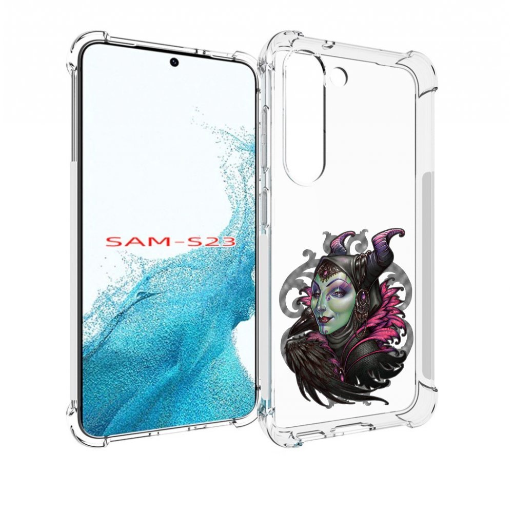 

Чехол MyPads зеленая девушка с вороном для Samsung Galaxy S23, Прозрачный, Tocco