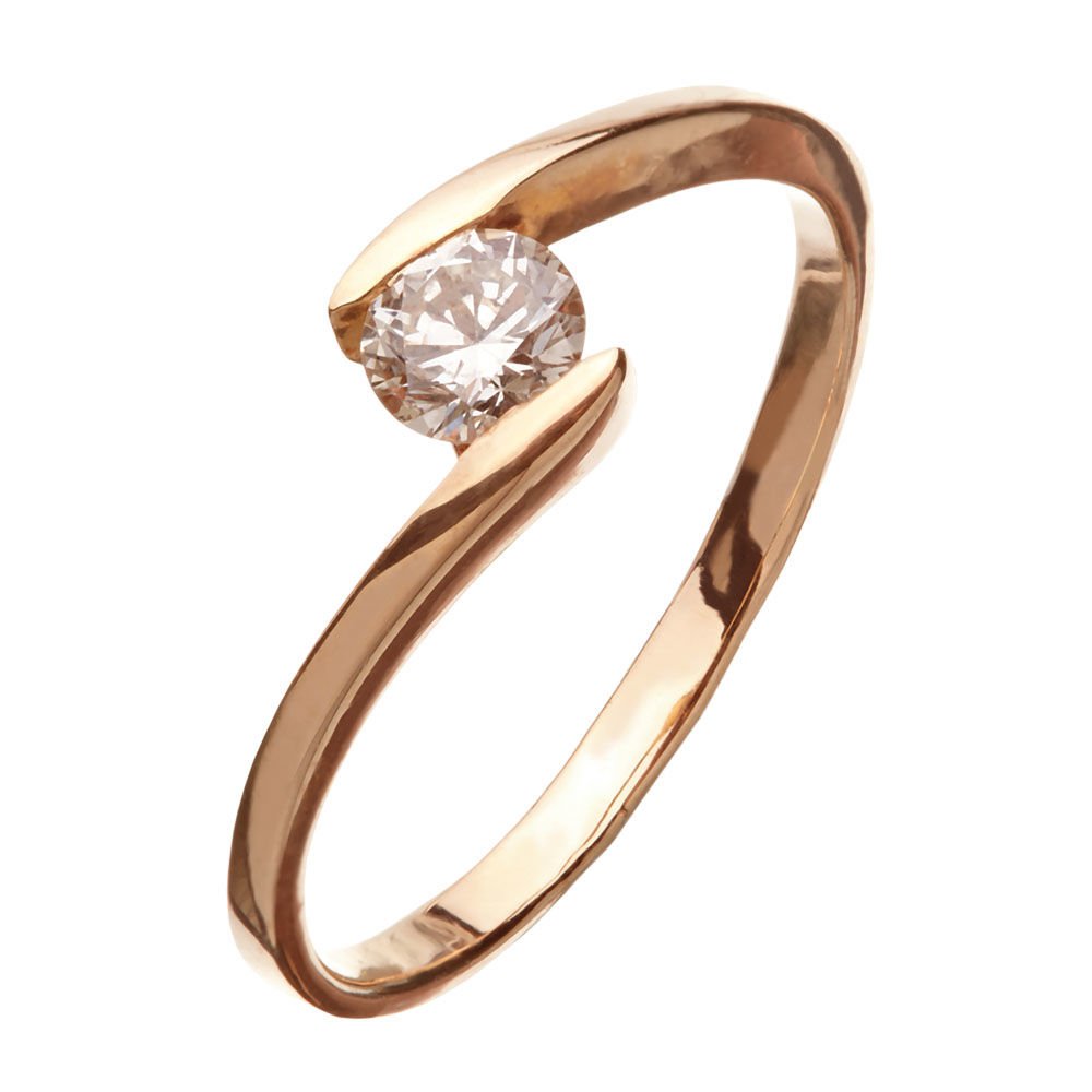 

Кольцо женское из красного золота с бриллиантом 585Gold 101000313, р. 16,5, 101000313