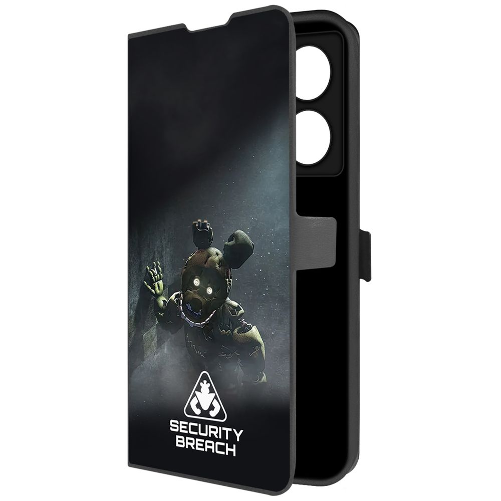 

Чехол-книжка Krutoff Eco Book для INFINIX Note 40 Pro 5G ФНАФ - Нарушение безопасности, Черный