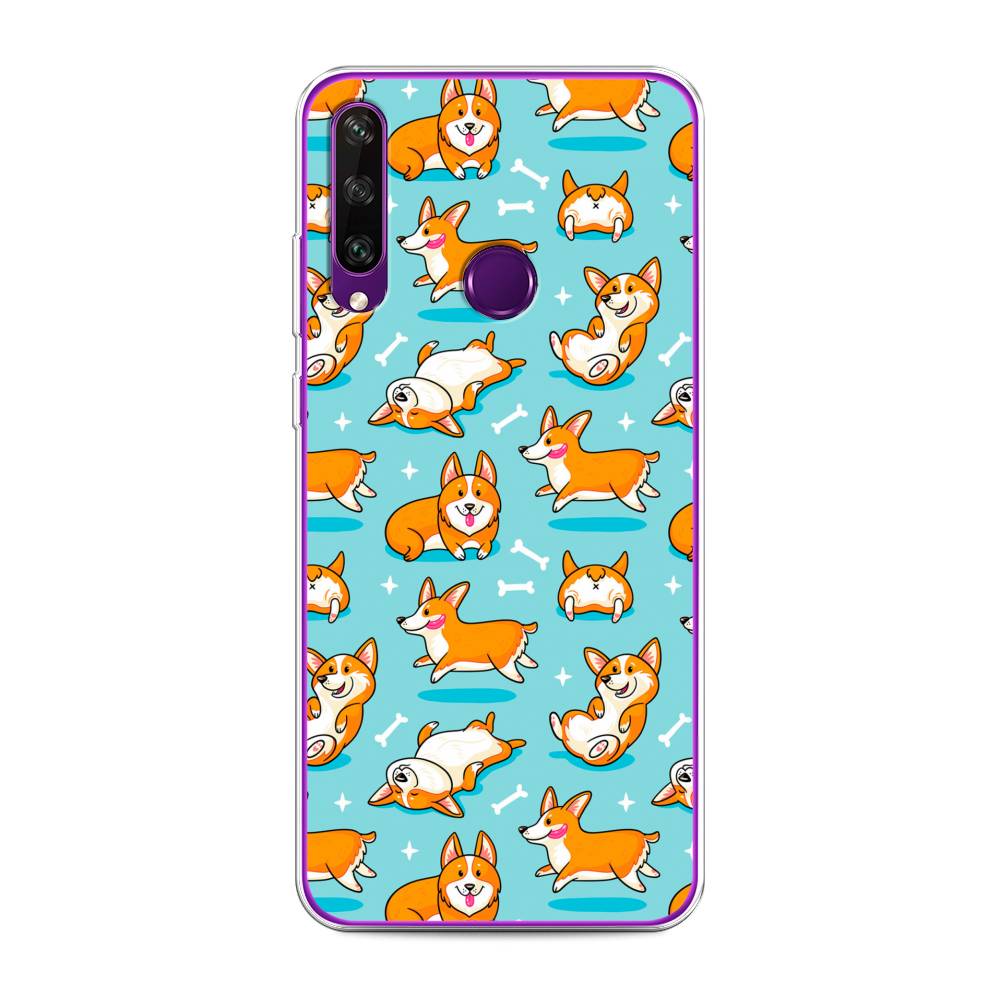 

Чехол Awog на Huawei Y6p "Веселые корги", Коричневый, 6103250-2
