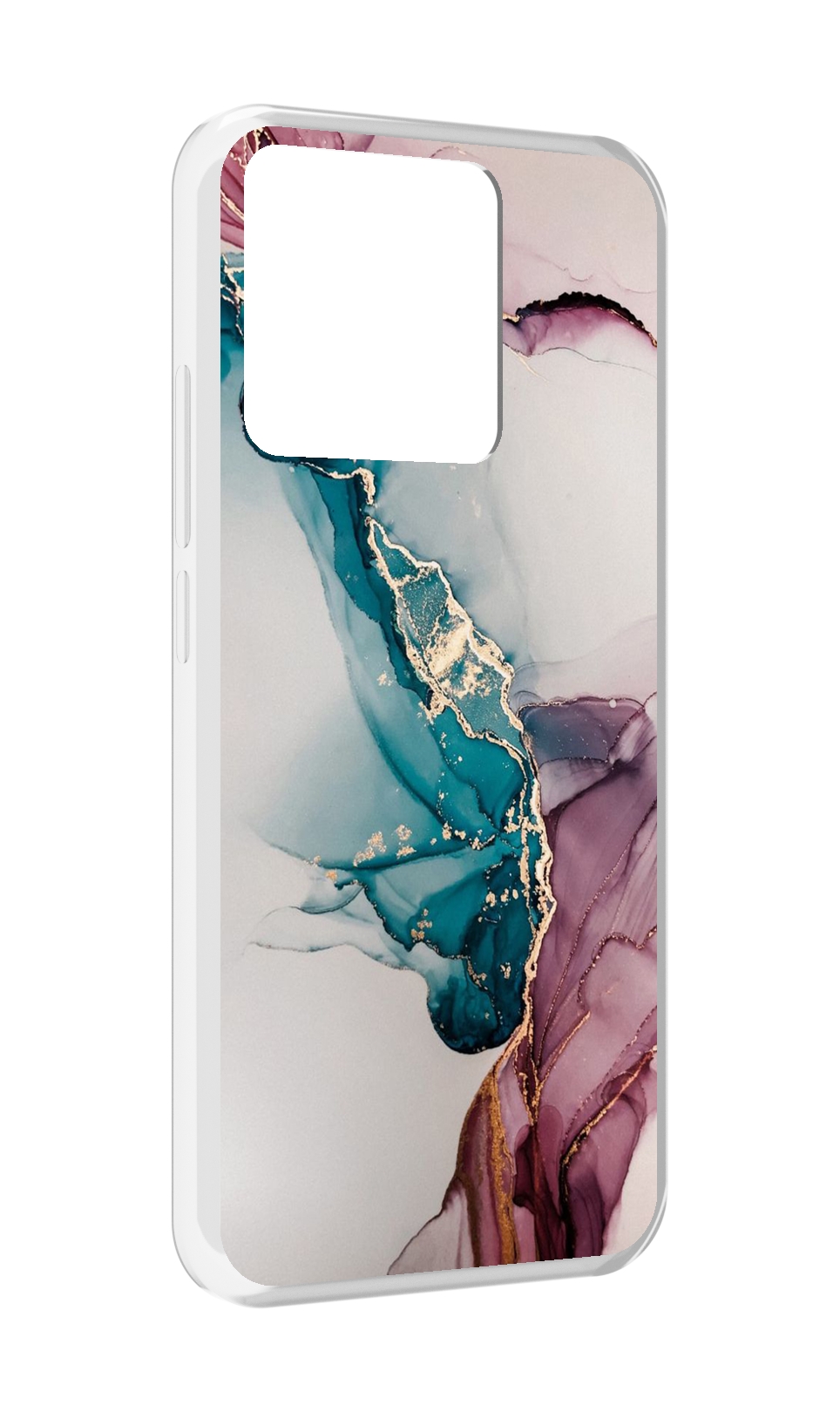 

Чехол MyPads Tocco для Xiaomi Redmi 10A фиолетовый синий краски, Прозрачный, Tocco