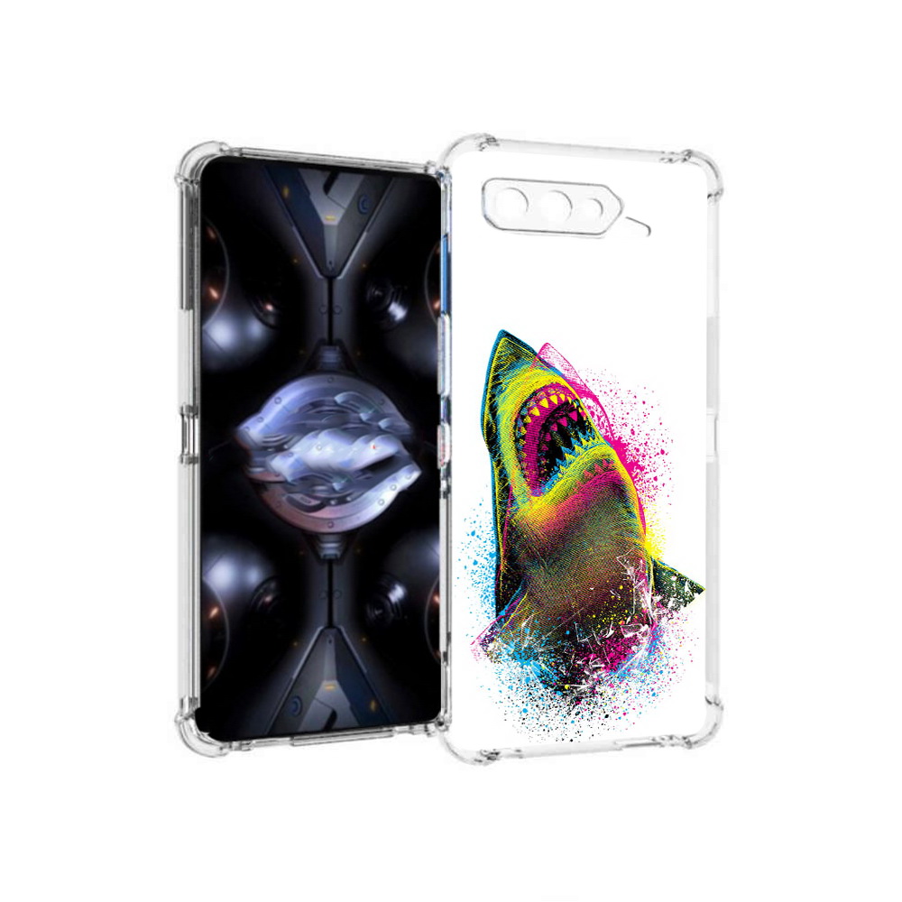 

Чехол MyPads Tocco для Asus ROG Phone 5 Pro челюсти-2, Прозрачный, Tocco