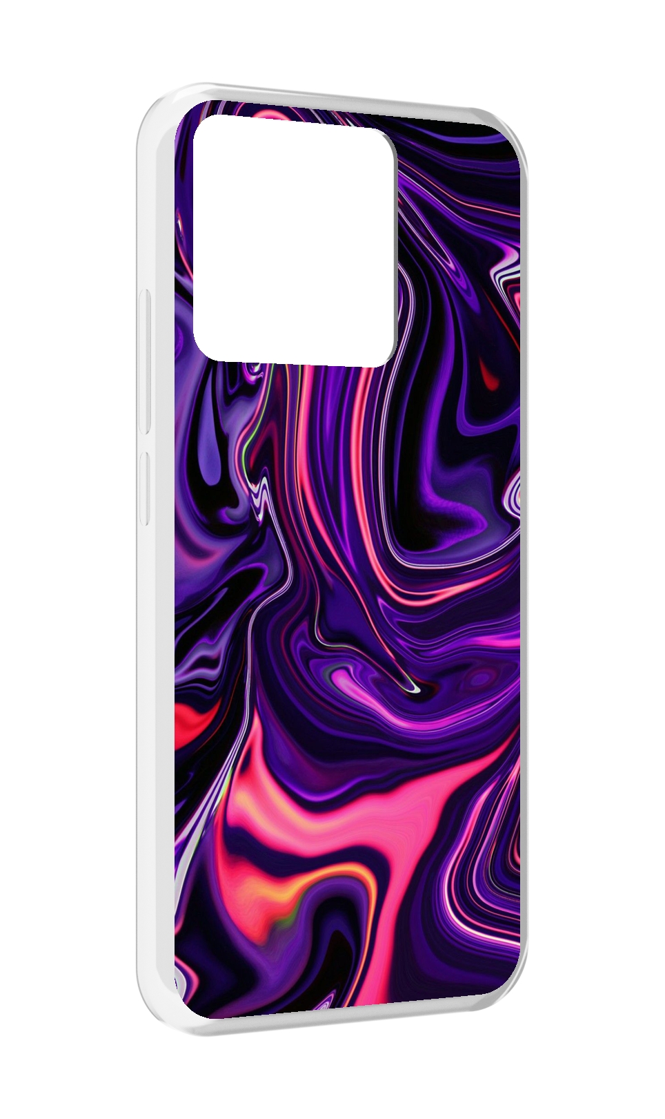 

Чехол MyPads Tocco для Xiaomi Redmi 10A фиолетовые краски, Прозрачный, Tocco