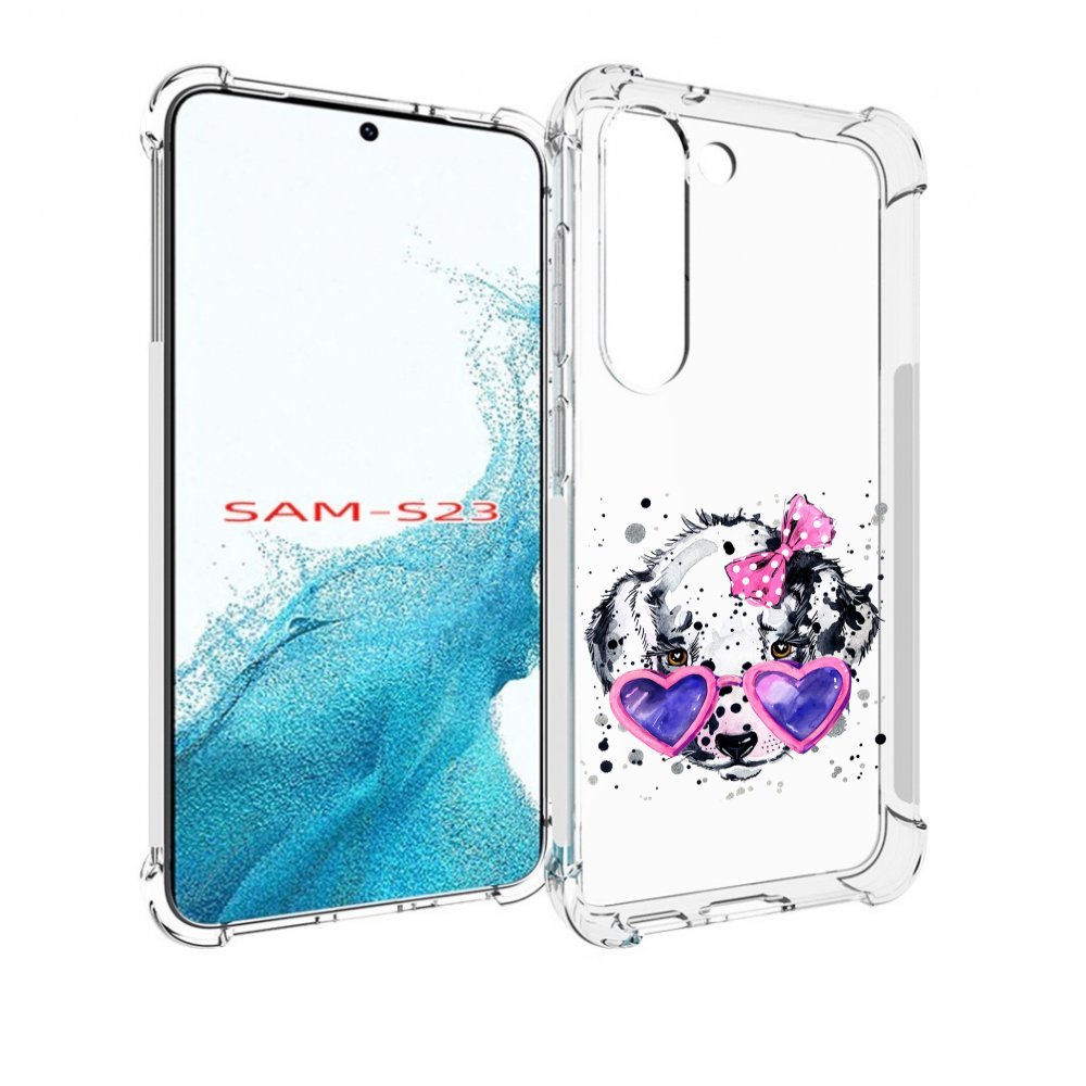 

Чехол MyPads долматинец в очках для Samsung Galaxy S23, Прозрачный, Tocco