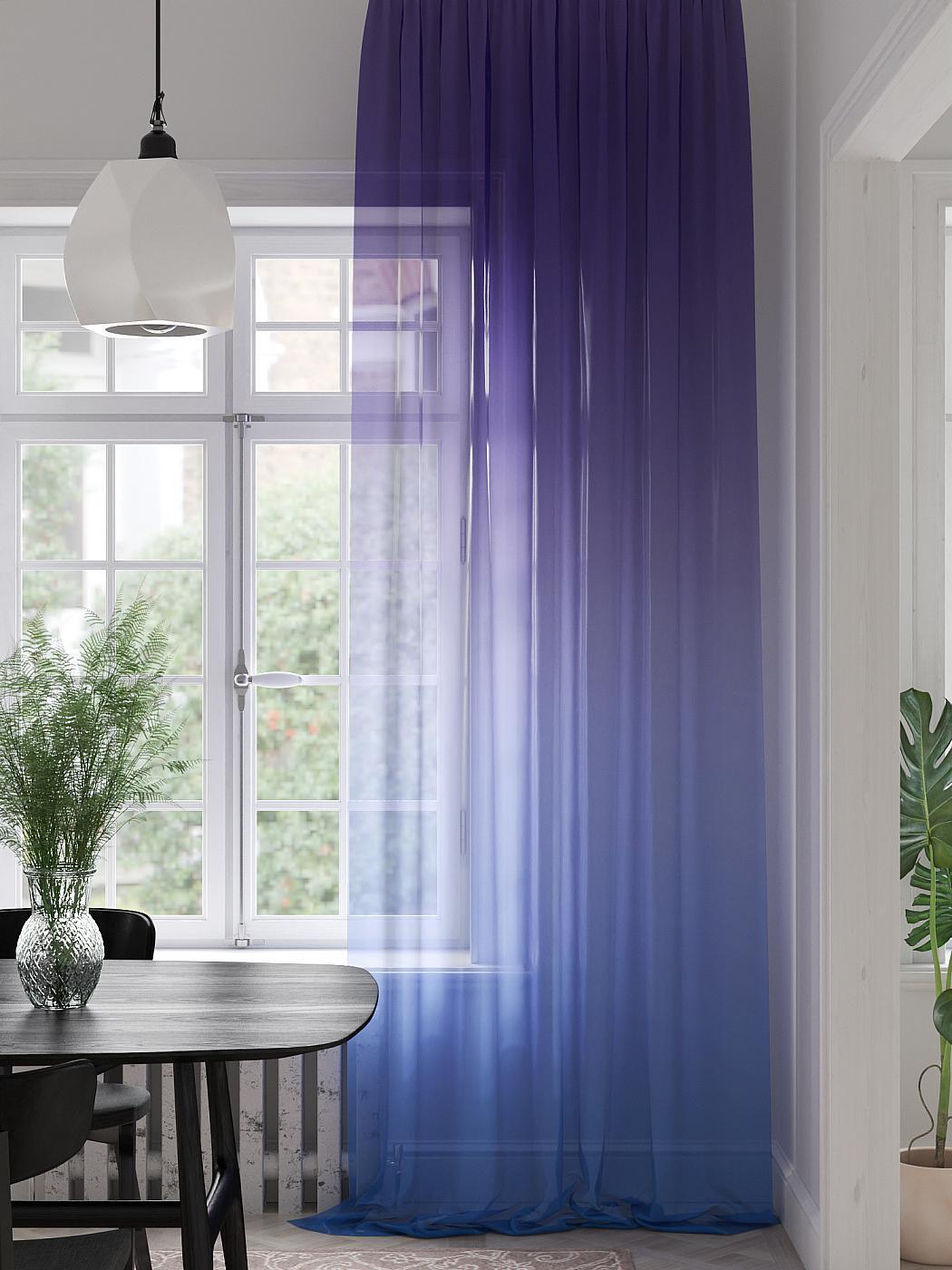 

Тюль AT HOME Фонмерис высота 280 см, ширина 150 см, крепление - шторная лента, Фиолетовый, 974215