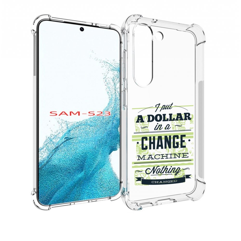 

Чехол MyPads доллар надпись для Samsung Galaxy S23, Прозрачный, Tocco