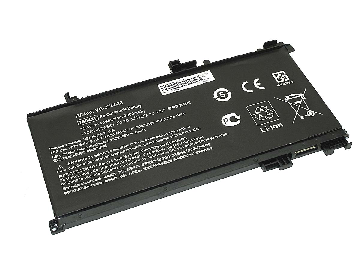 

Аккумулятор GREENWAY для ноутбука HP TPN-Q173 (TE04-4S1P) 15,4V 3000mAh OEM черная