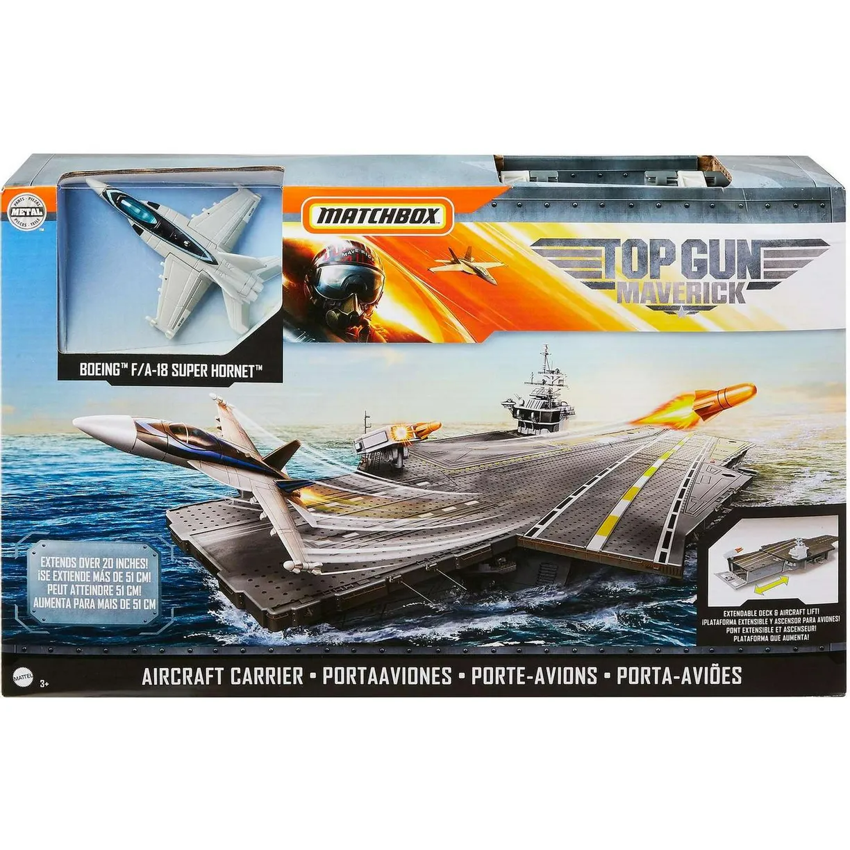 Набор игровой Matchbox Top Gun с хранилищем для самолетов GNN28