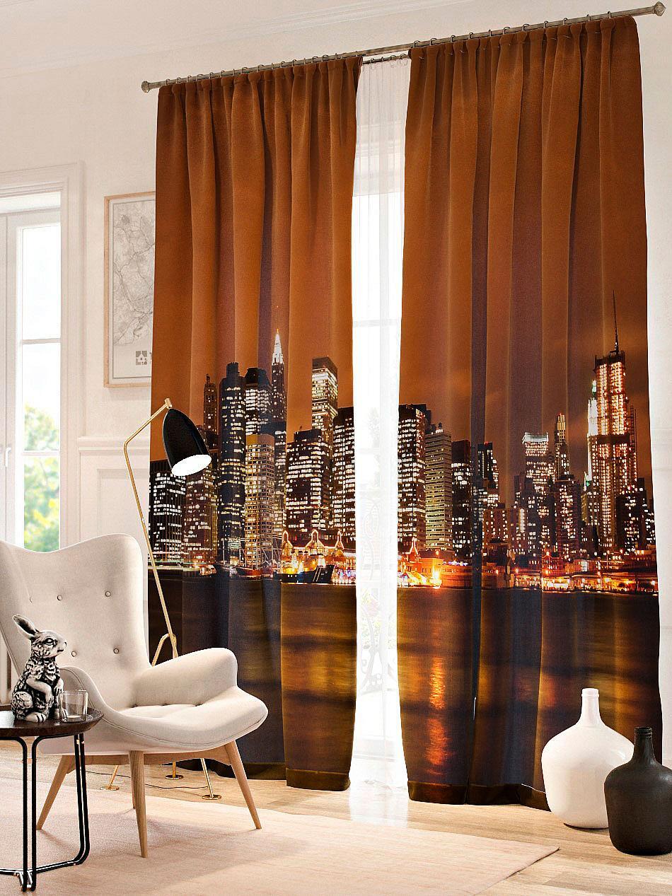 

Фотошторы AT HOME Ночной Нью-Йорк высота 260 см, ширина 150 см, крепление - шторная лента, 900686