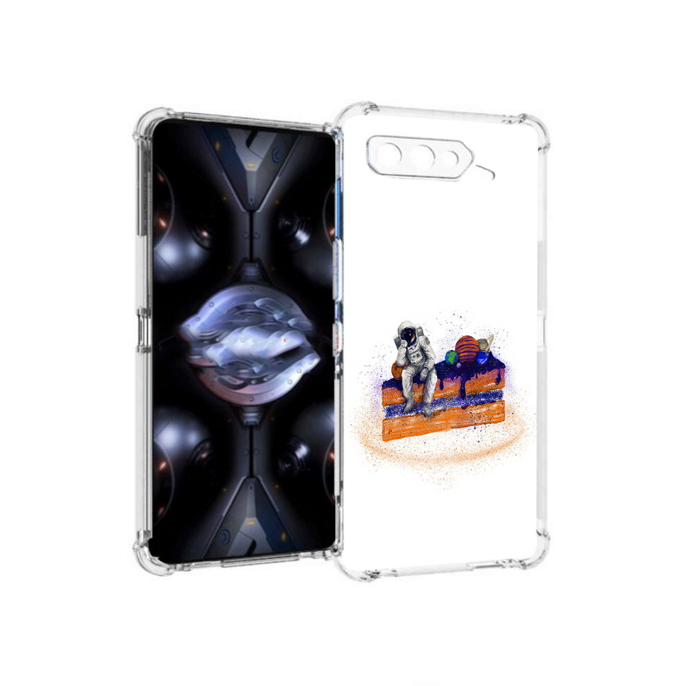 

Чехол MyPads Tocco для Asus ROG Phone 5 Pro торт с планетами, Прозрачный, Tocco