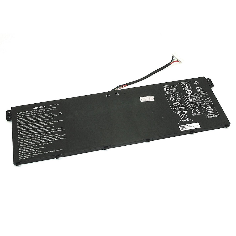 

Аккумулятор GREENWAY для ноутбука Acer Chromebook 15 (AC16B7K) 7.4V 6180mAh черная