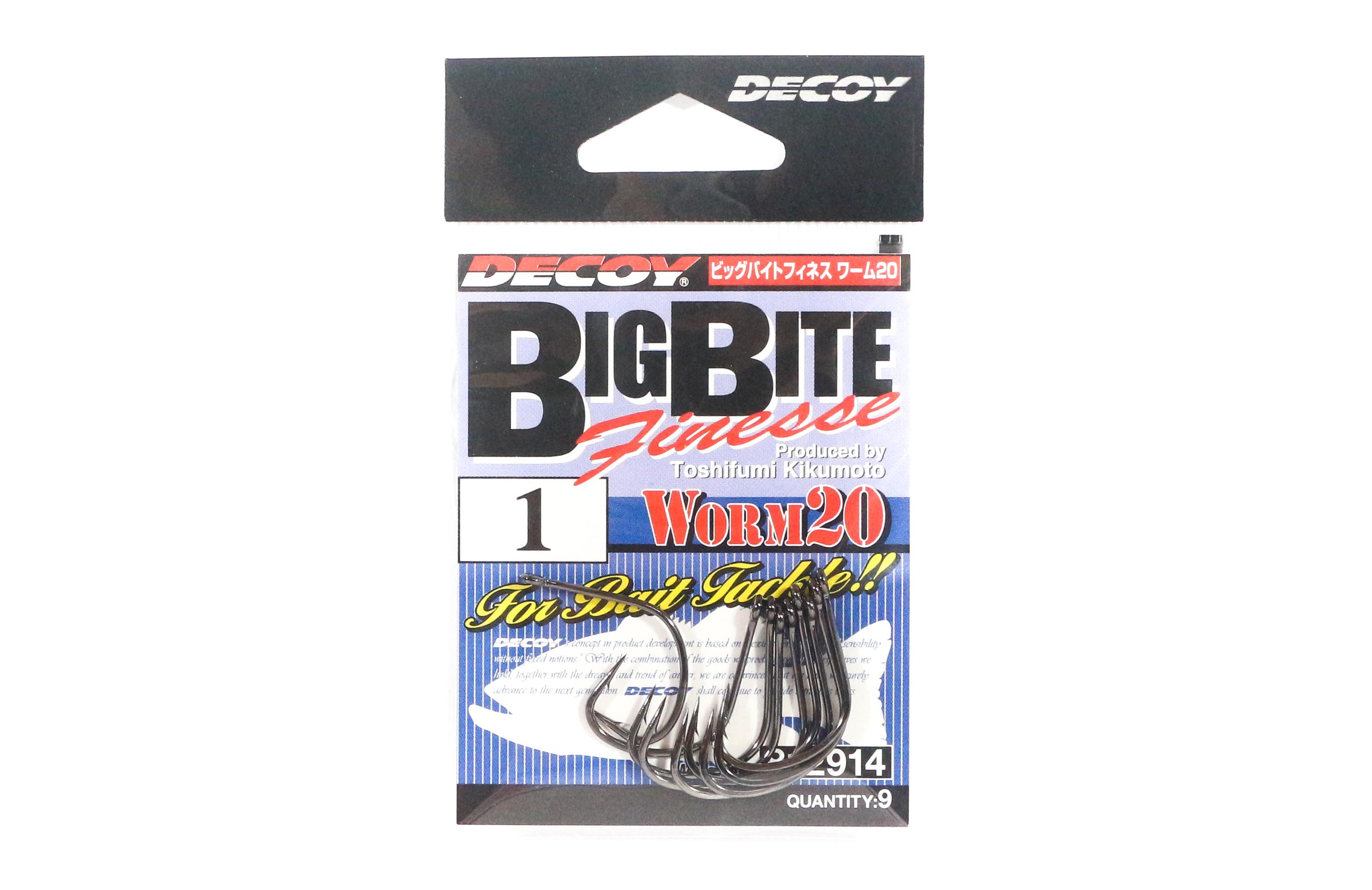 

Крючок Decoy Worm 20 Big Bite Finnese #2/0, Черный, Worm 20 Big Bite Finnese