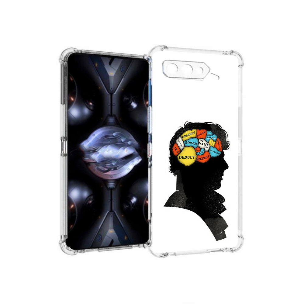 

Чехол MyPads Tocco для Asus ROG Phone 5 Pro темный рисунок, Прозрачный, Tocco