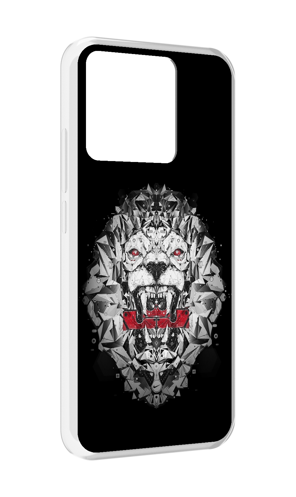 

Чехол MyPads Tocco для Xiaomi Redmi 10A тигр-с-гранями-черно-белый, Прозрачный, Tocco