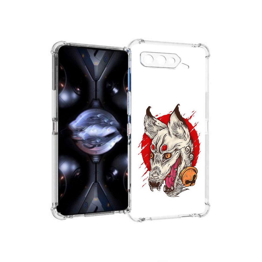 

Чехол MyPads Tocco для Asus ROG Phone 5 Pro страшная собака, Прозрачный, Tocco