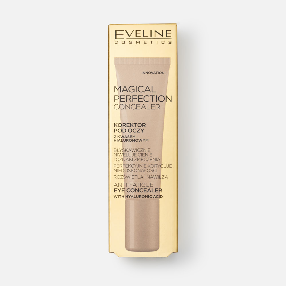 Консилер для лица EVELINE COSMETICS Magical Perfection Concealer, тон 01 Светлый, 15 мл корректор eveline cosmetics magical perfection concealer 02 medium 15 мл