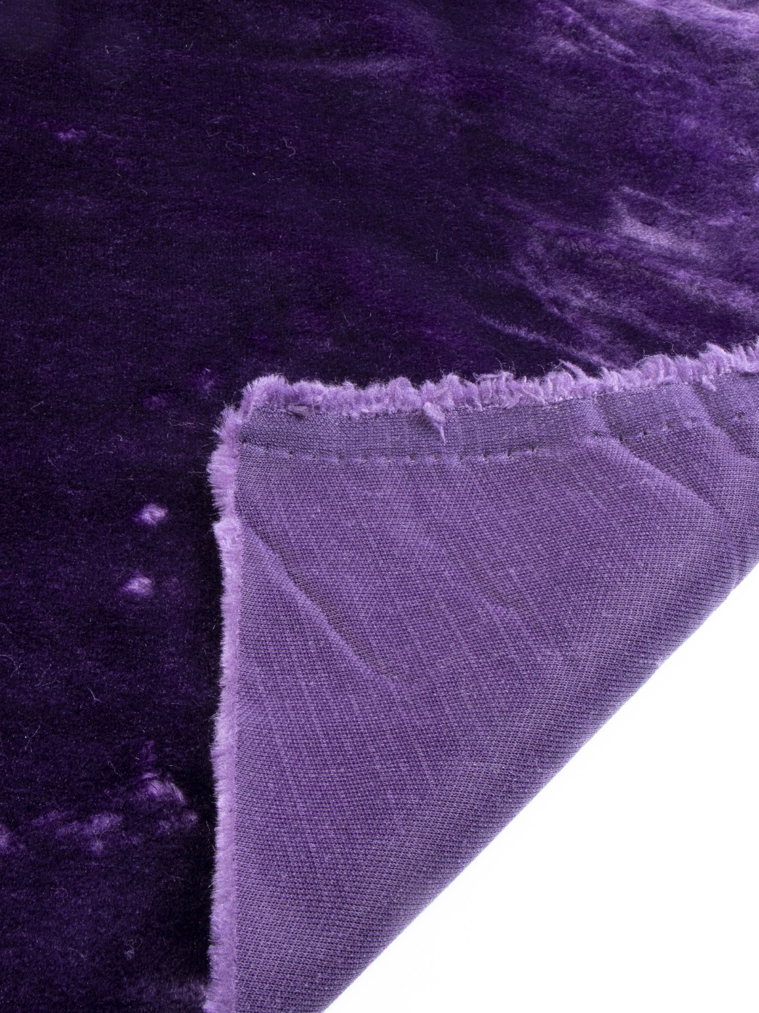 Мех искусственный Grand.M прямой 50 х 150 см фиолетовый