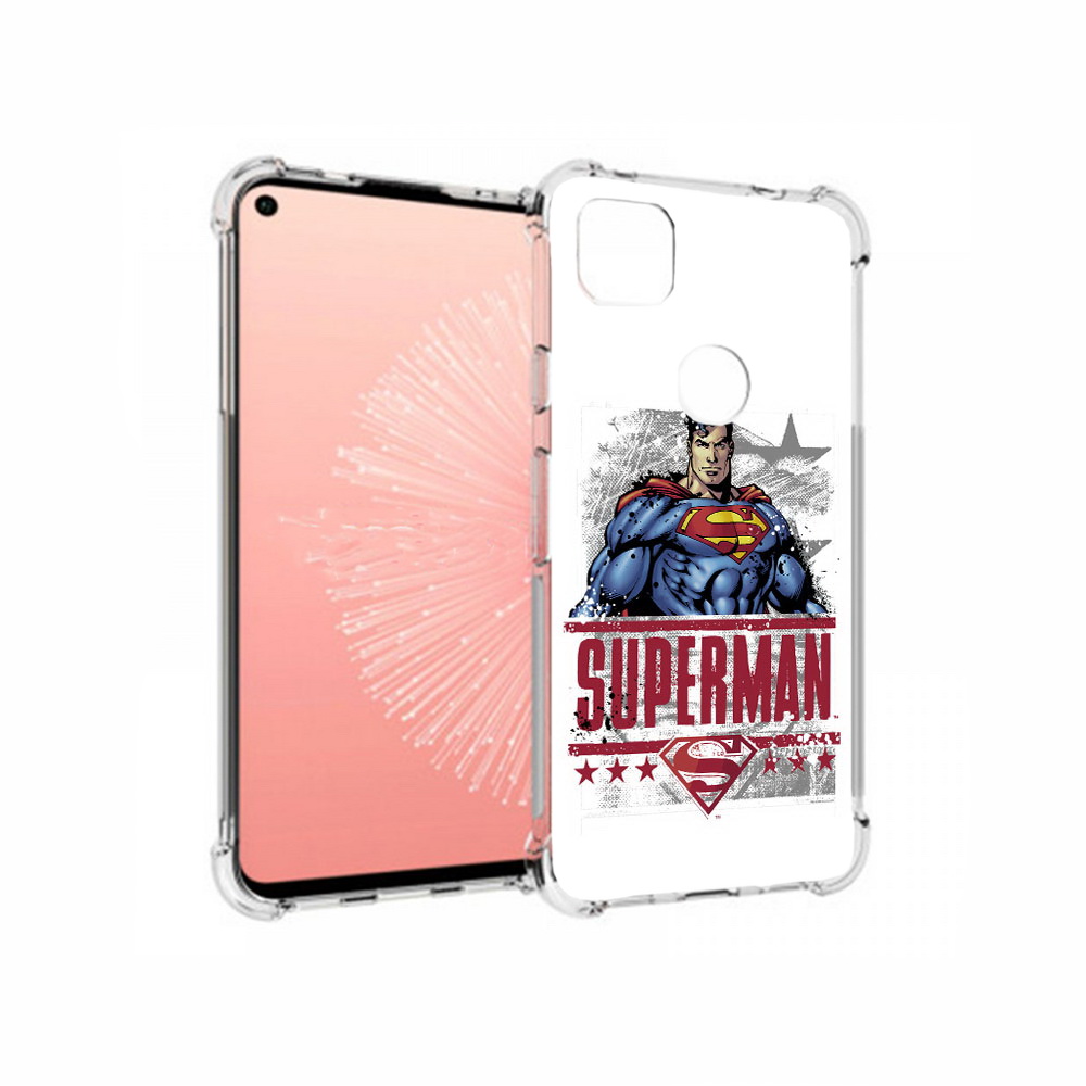 

Чехол MyPads Tocco для Google Pixel 4A рисунок супермен, Прозрачный, Tocco