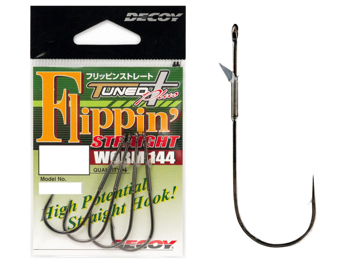 

Крючок Decoy Worm 144 Flippin Straight #2/0, Серебристый, Worm 144 Flippin Straight