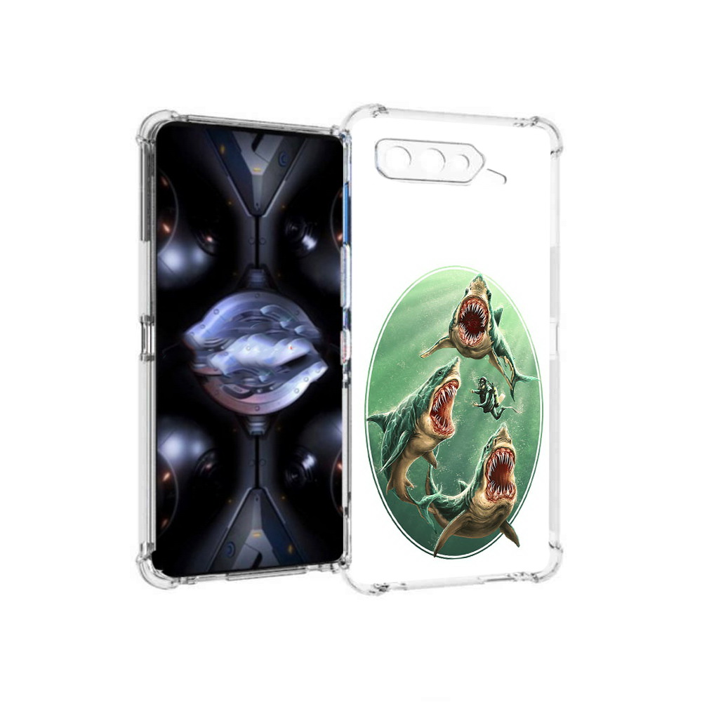 

Чехол MyPads Tocco для Asus ROG Phone 5 Pro синяя бездна, Прозрачный, Tocco