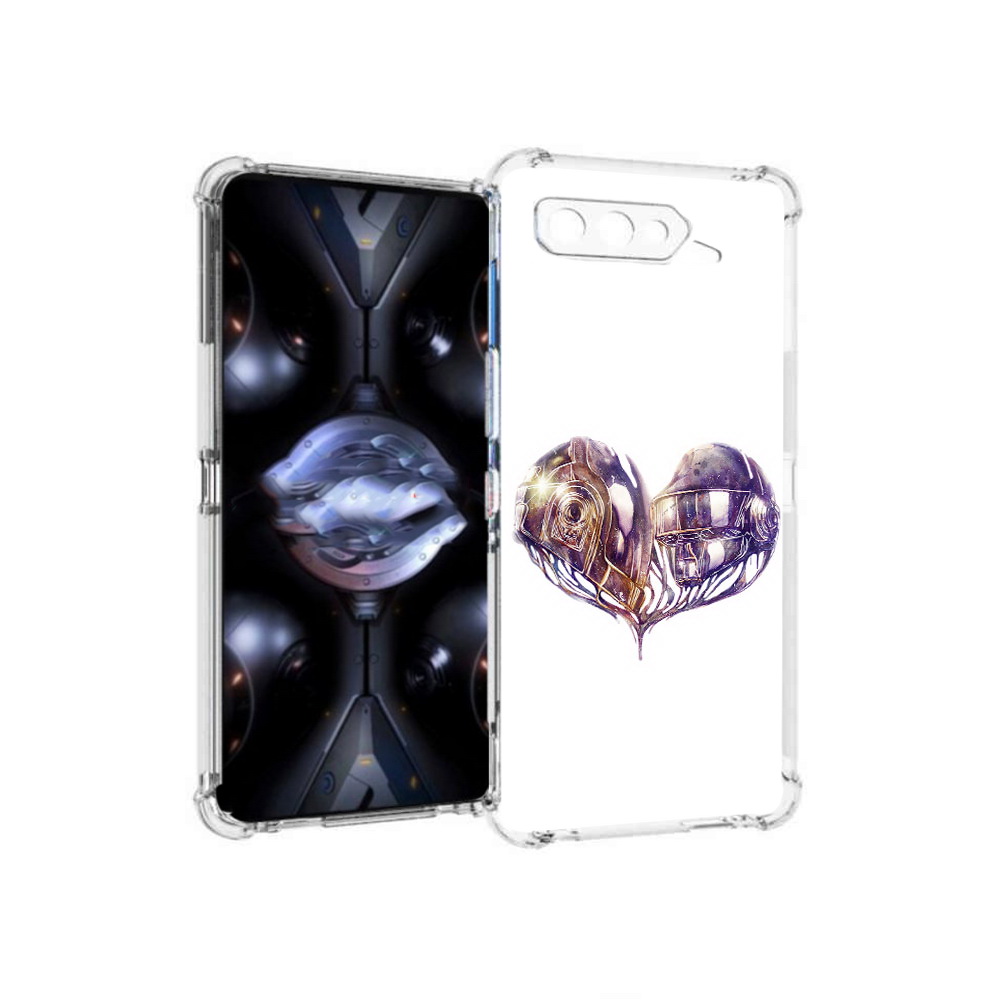 

Чехол MyPads Tocco для Asus ROG Phone 5 Pro сердце абстракция, Прозрачный, Tocco