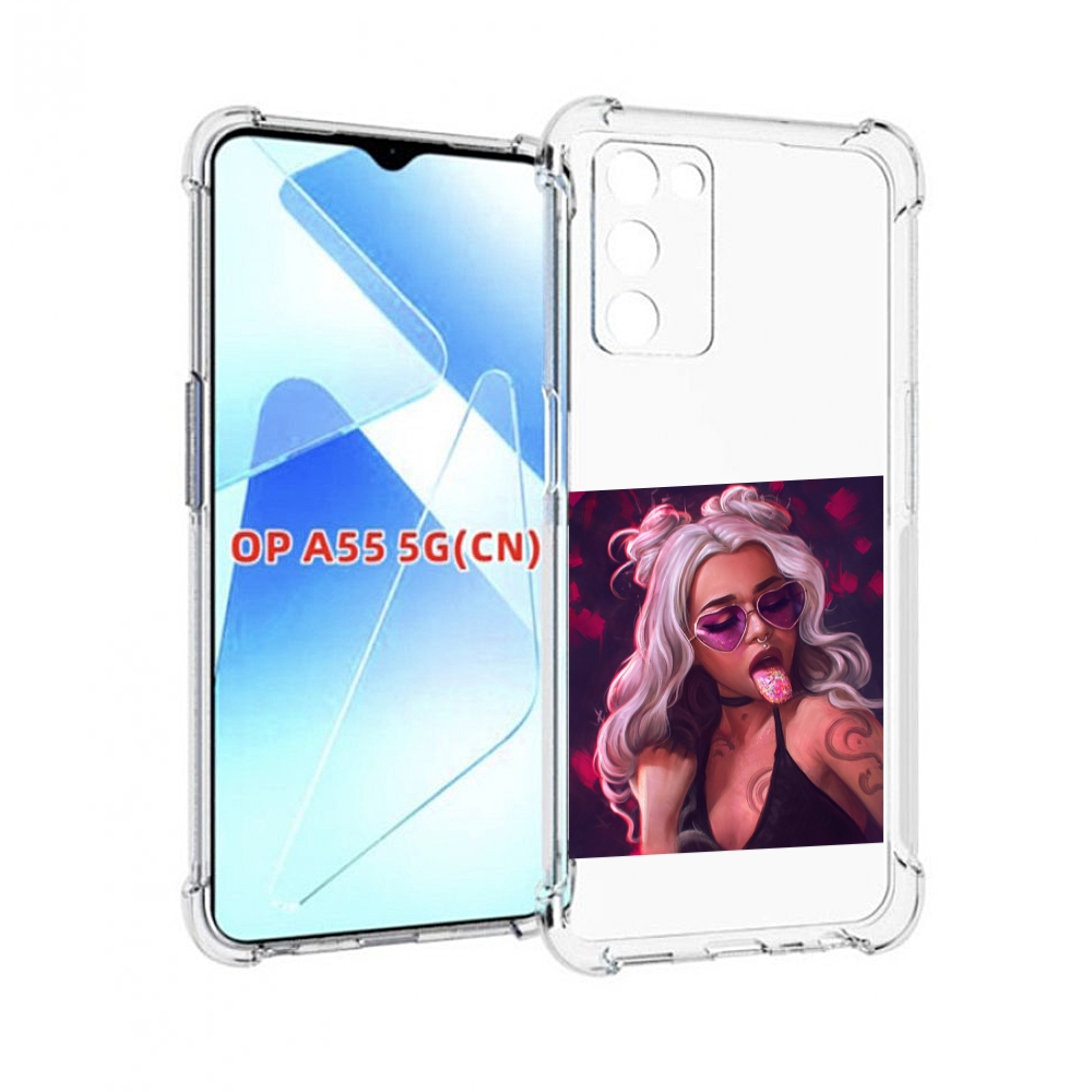 

Чехол MyPads блестящий-язык женский для Infinix Zero X Neo, Прозрачный, Tocco