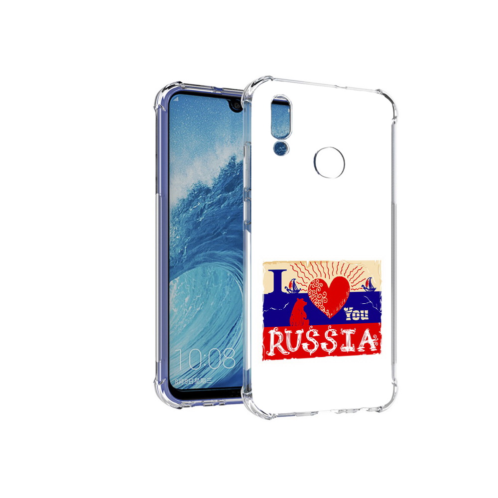 

Чехол MyPads Tocco для Huawei P Smart (2019) Люблю Россию, Прозрачный, Tocco