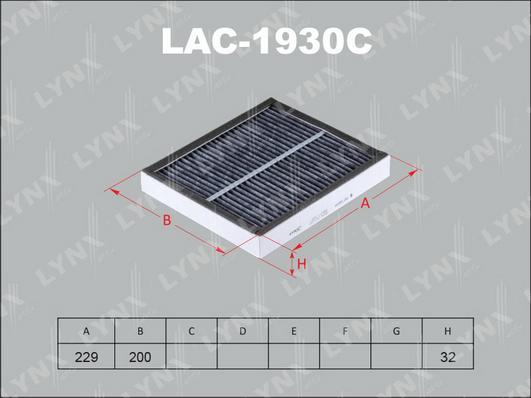 

Фильтр салонный угольный LAC-1930C