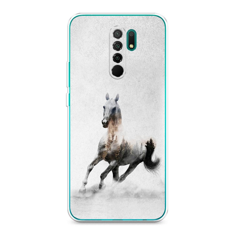 

Чехол Awog на Xiaomi Redmi 9 "Лошадь лес", Разноцветный, 38350-2