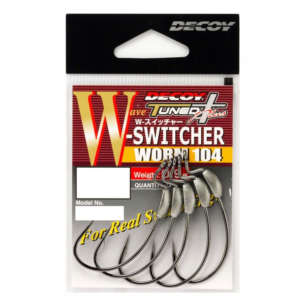 

Крючок Decoy Worm 104 W Switcher #2/0 NS Black (5 шт.), Черный, Worm 104 W Switcher