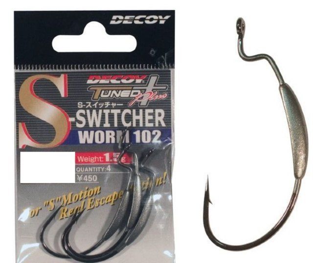 

Крючок Decoy Worm 102 S-Switcher #4/0 (4шт.), Серебристый, Worm 102 S-Switcher