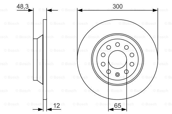 

Тормозной диск BOSCH 0986479V01