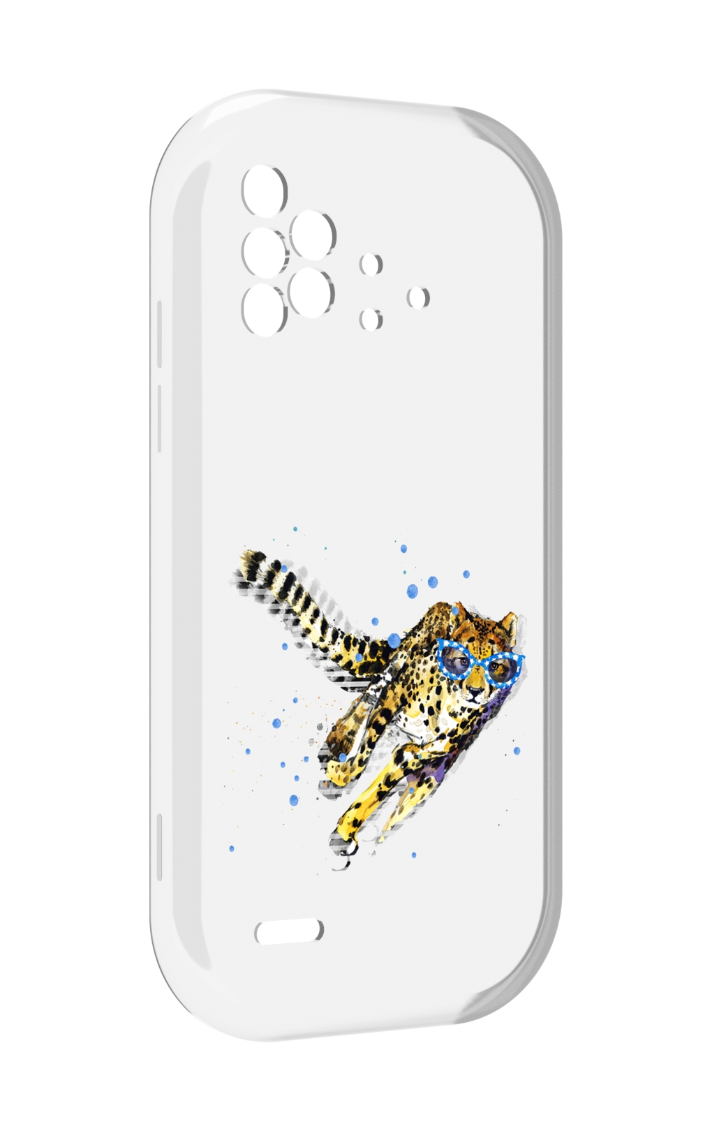 

Чехол MyPads гепард в очках для UMIDIGI Bison X10 / X10 Pro, Прозрачный, Tocco