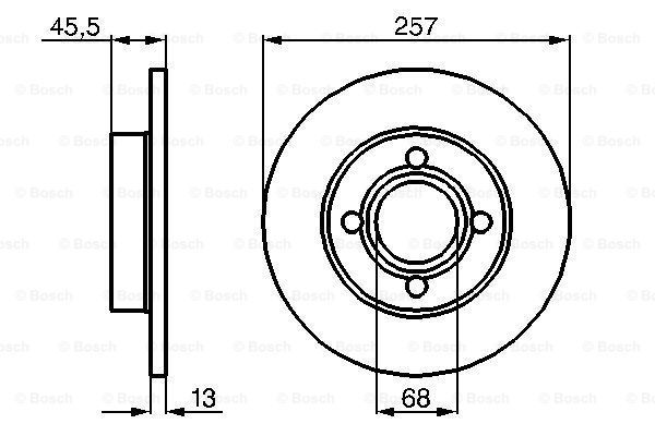 

Тормозной диск BOSCH 0986478016