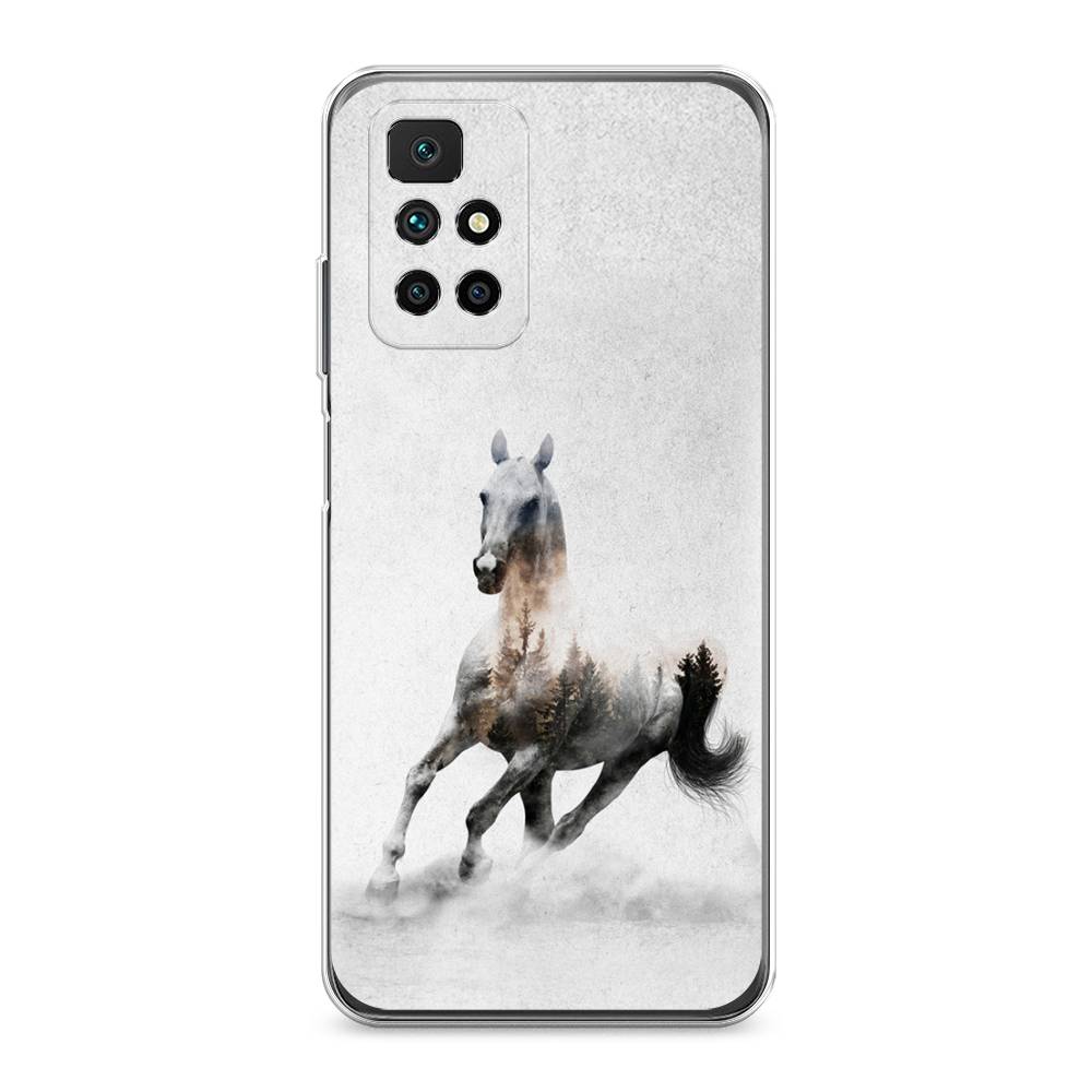 

Чехол Awog на Xiaomi Redmi 10 "Лошадь лес", Разноцветный, 311350-2