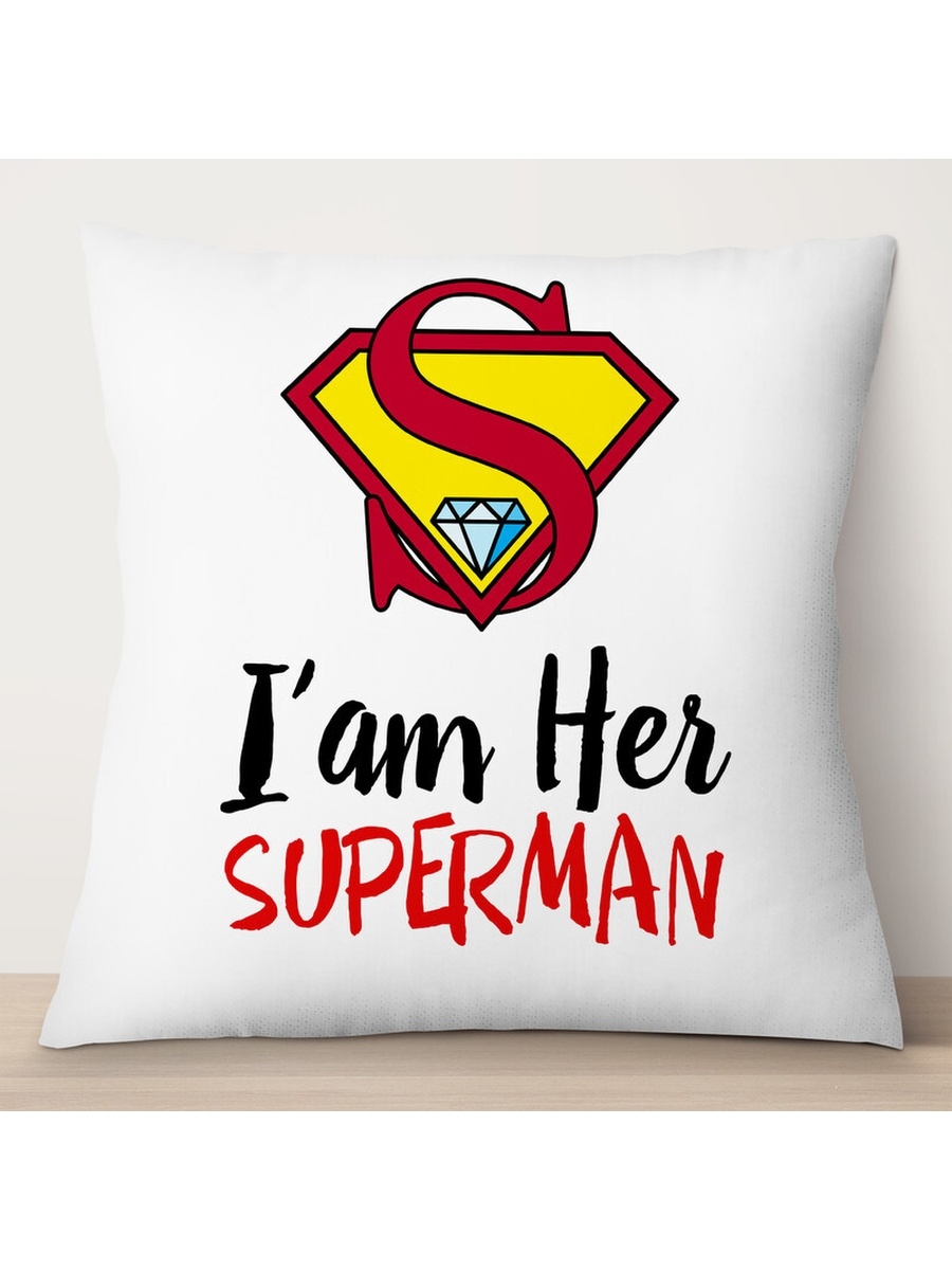

Декоративная подушка Я ее супермен, TheSuvenir, 35x35 см