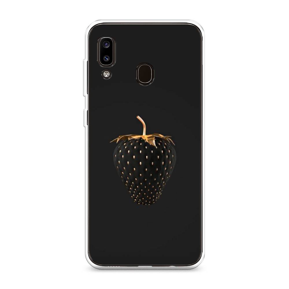 

Чехол Awog на Samsung Galaxy A20/A30 "Черно-золотая клубника", Разноцветный, 27650-10