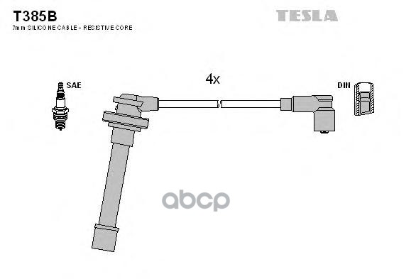 фото Провода зажигания (комплект) tesla t385b