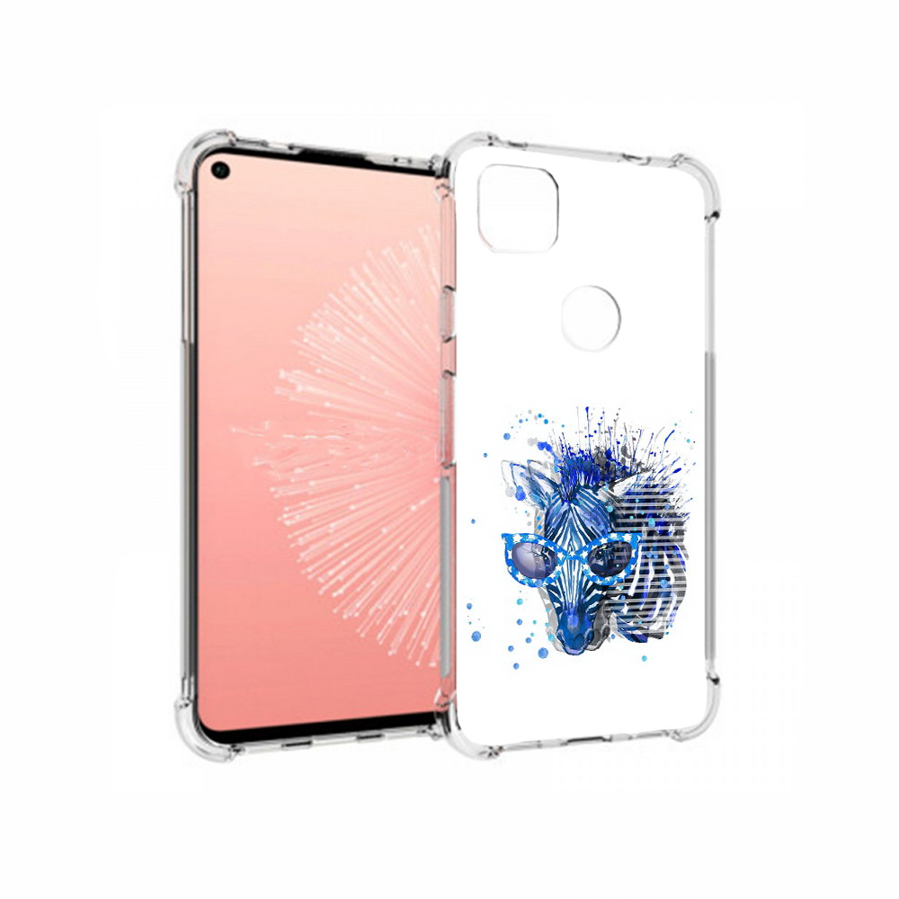 

Чехол MyPads Tocco для Google Pixel 4A расплывчатая зебра, Прозрачный, Tocco