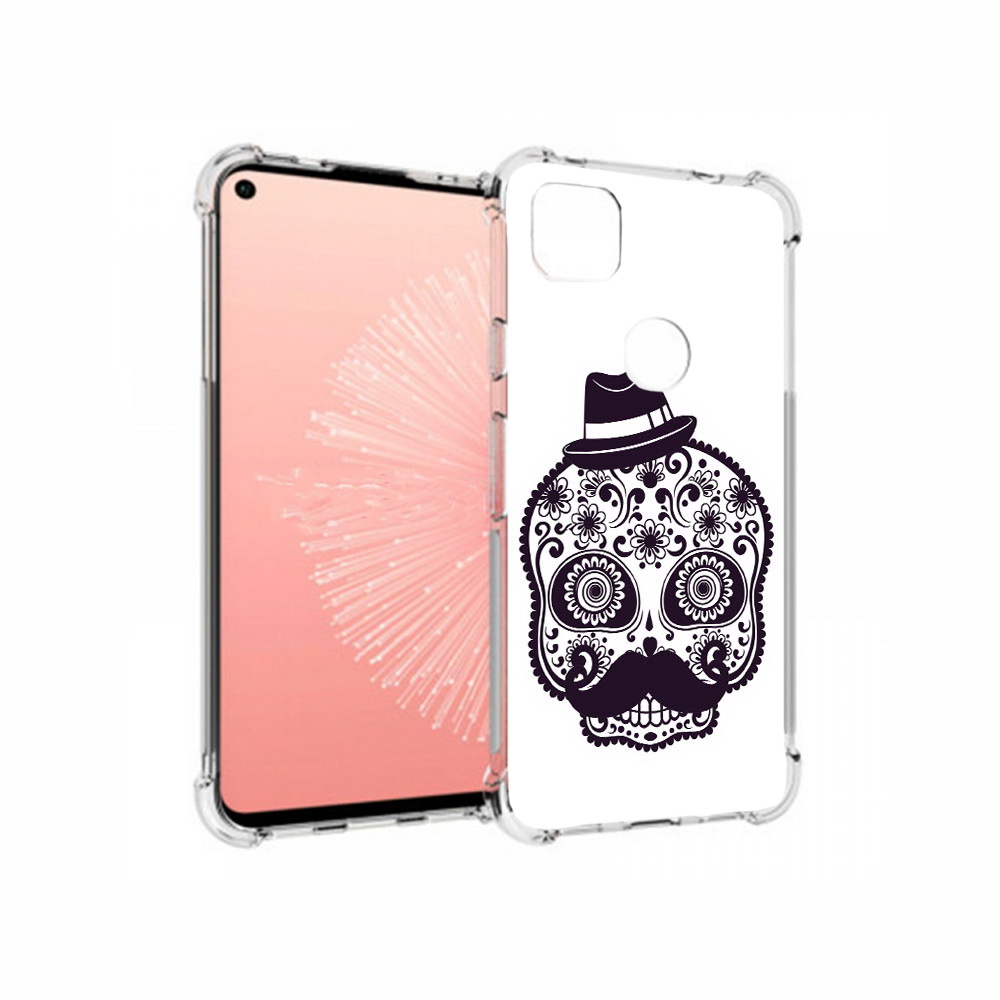 

Чехол MyPads Tocco для Google Pixel 4A разрисованный скелет, Прозрачный, Tocco
