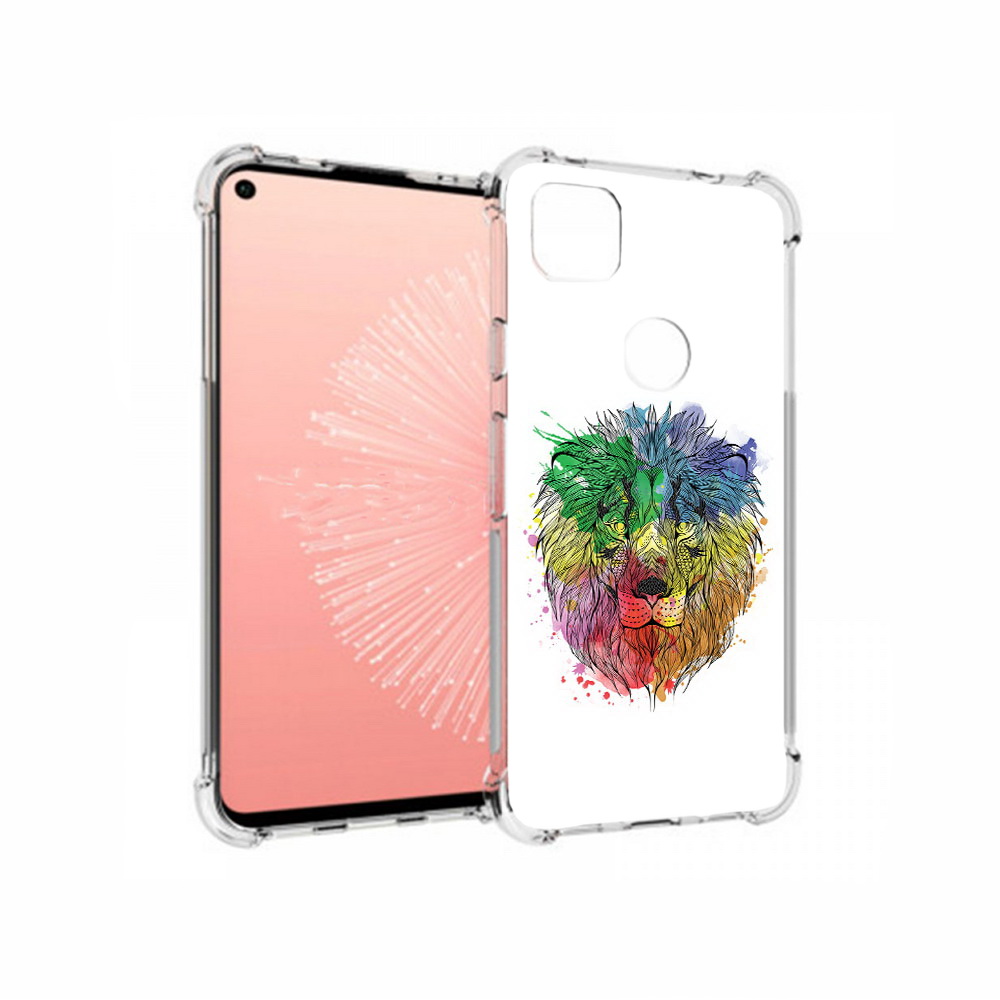 

Чехол MyPads Tocco для Google Pixel 4A разноцветный гордый лев, Прозрачный, Tocco
