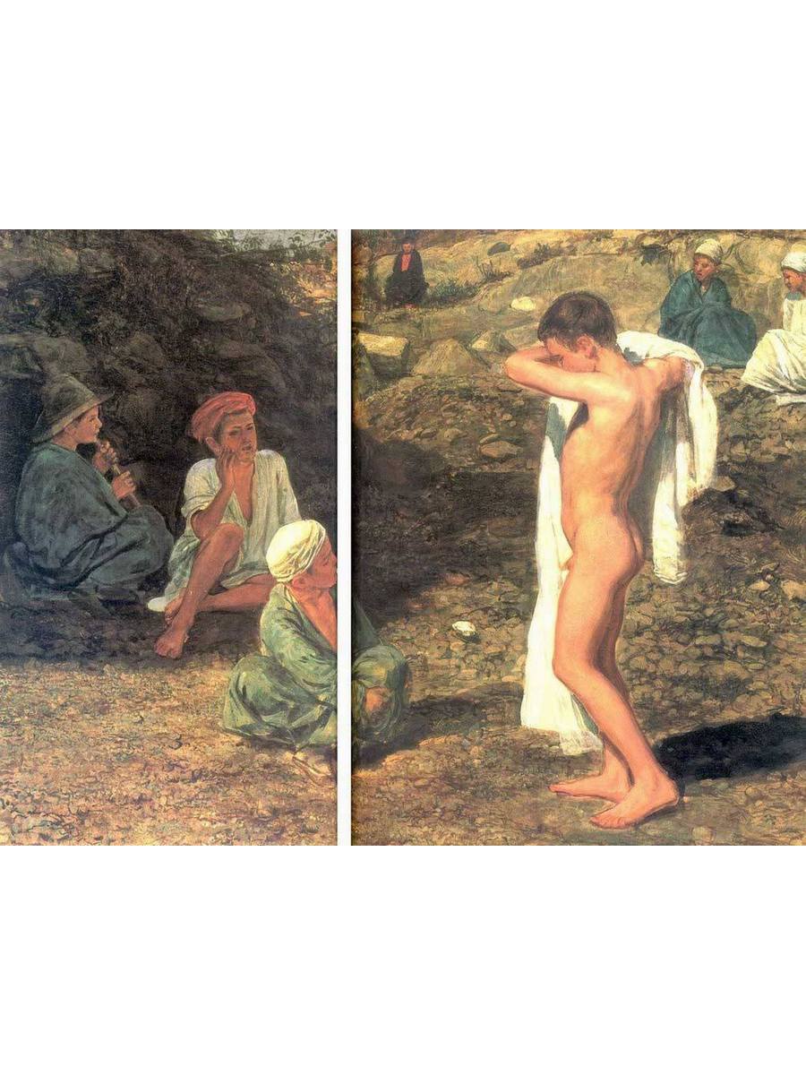 

Постер DRABS A2 Иванов Александр Андреевич Семь мальчиков в цветных одеждах и драпировках
