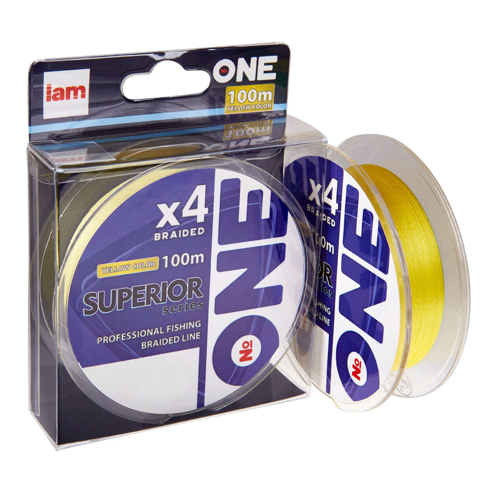 

Плетеный шнур Number ONE Superior 4X-100 Yellow 0.18mm, Желтый, Superior