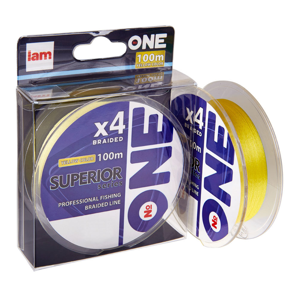 Плетеный шнур Number ONE Superior 4X-100 Yellow 0.16mm