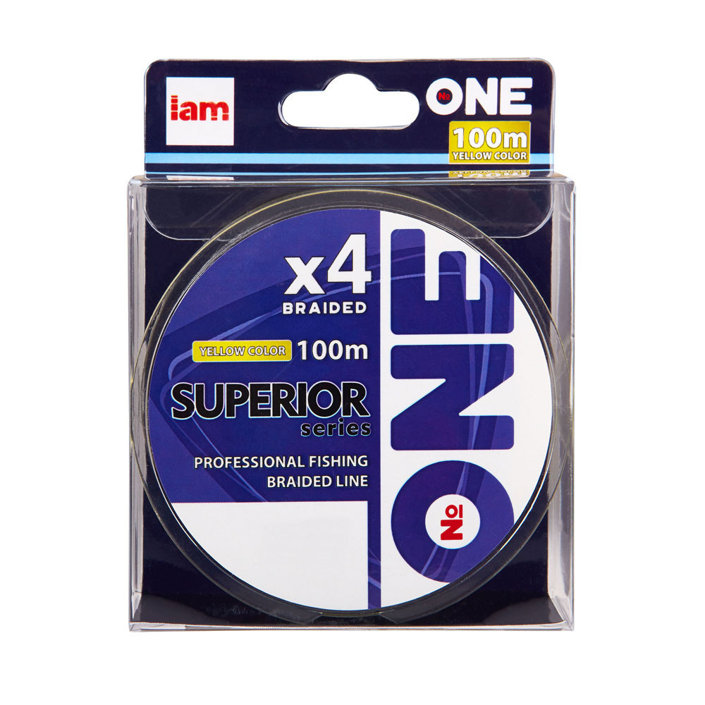 Плетеный шнур Number ONE Superior 4X-100 Yellow 0.14mm