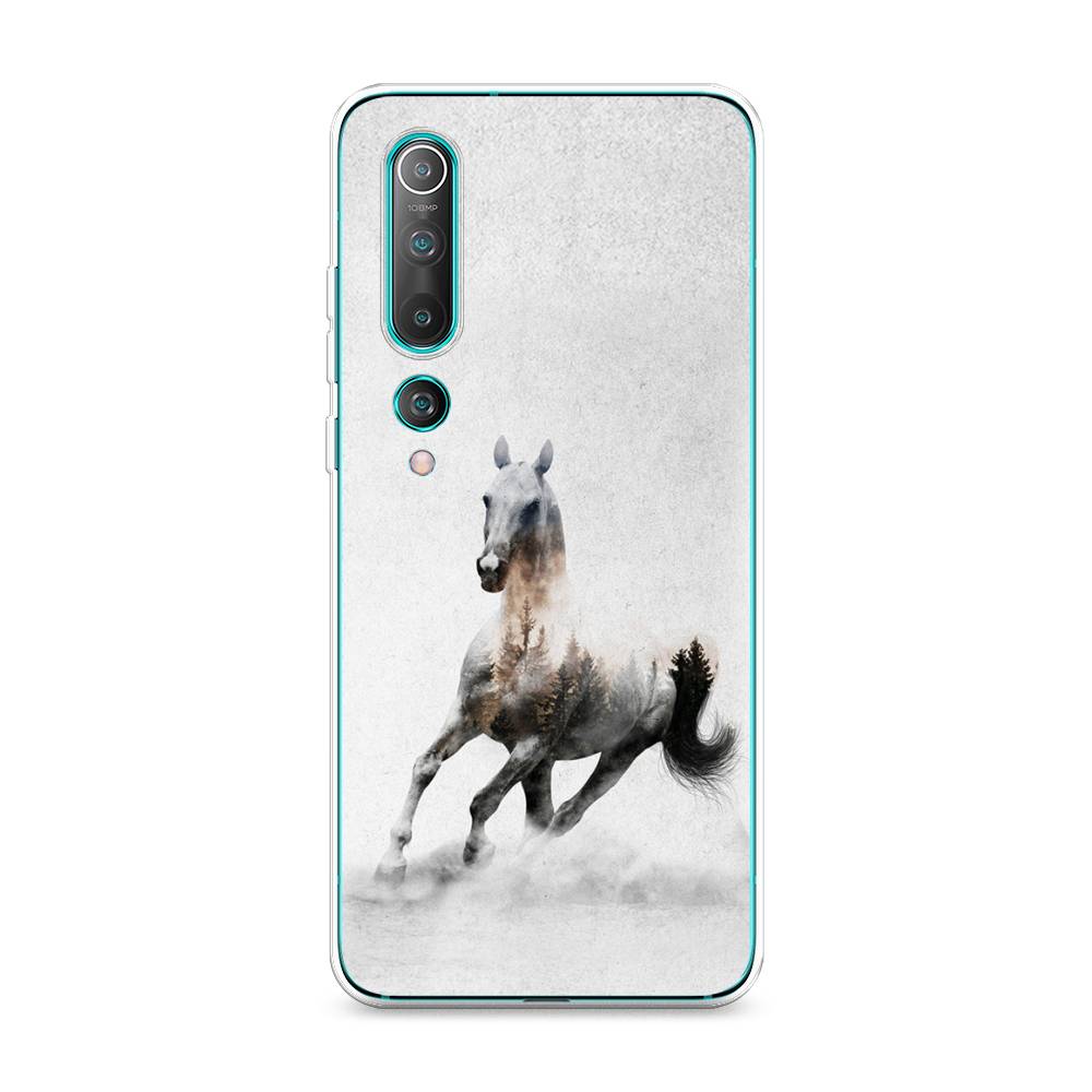 

Чехол Awog на Xiaomi Mi 10 "Лошадь лес", Разноцветный, 37550-2