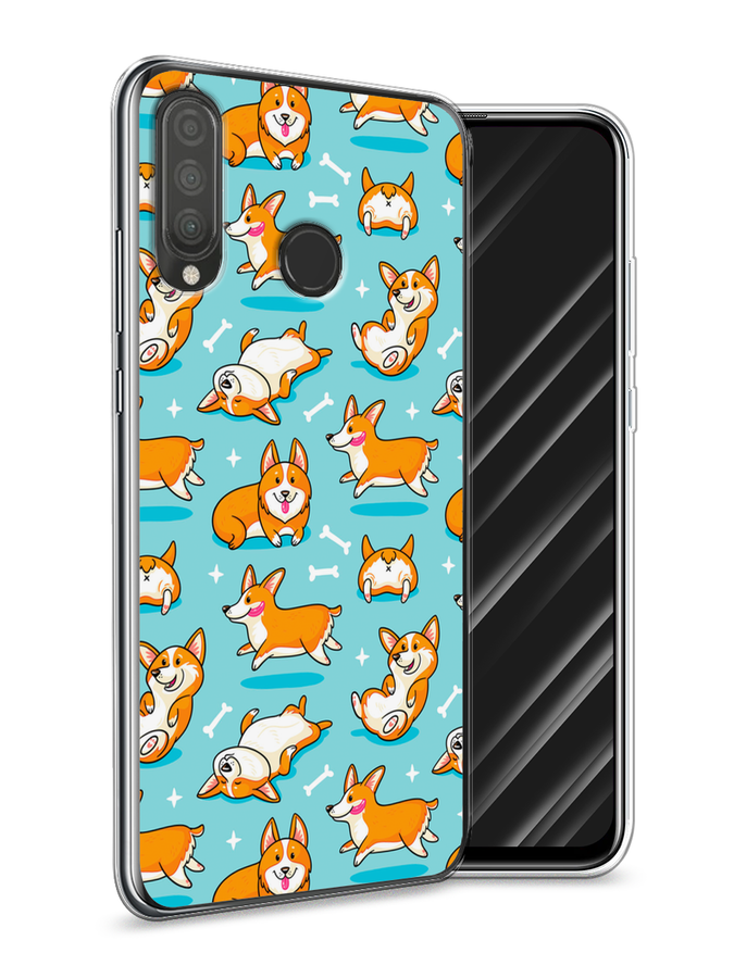 

Чехол Awog на Huawei P30 Lite "Веселые корги", Коричневый, 67950-2