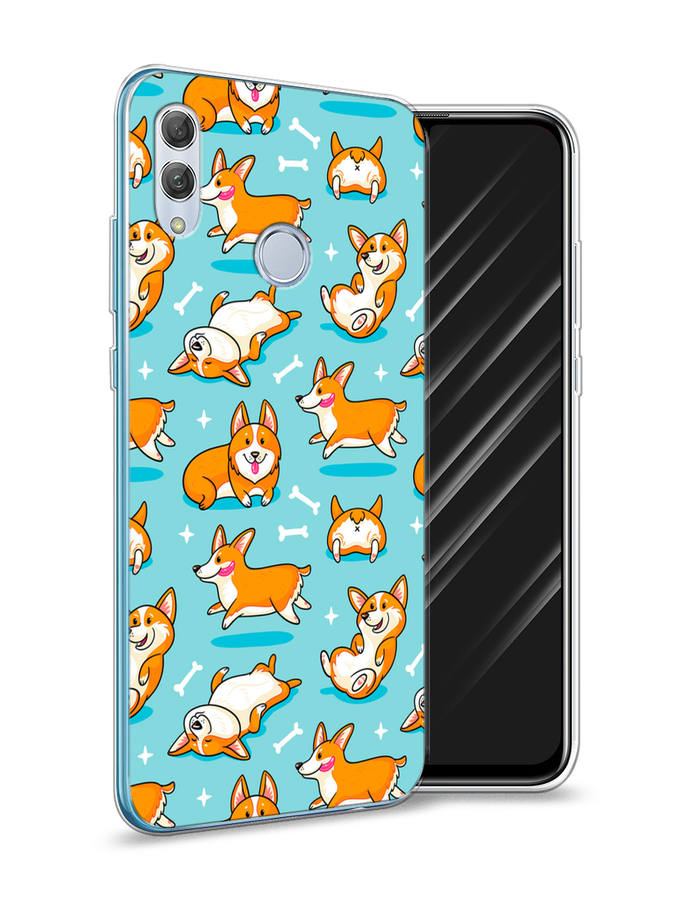 

Чехол Awog на Huawei P Smart 2019 "Веселые корги", Коричневый, 67250-2