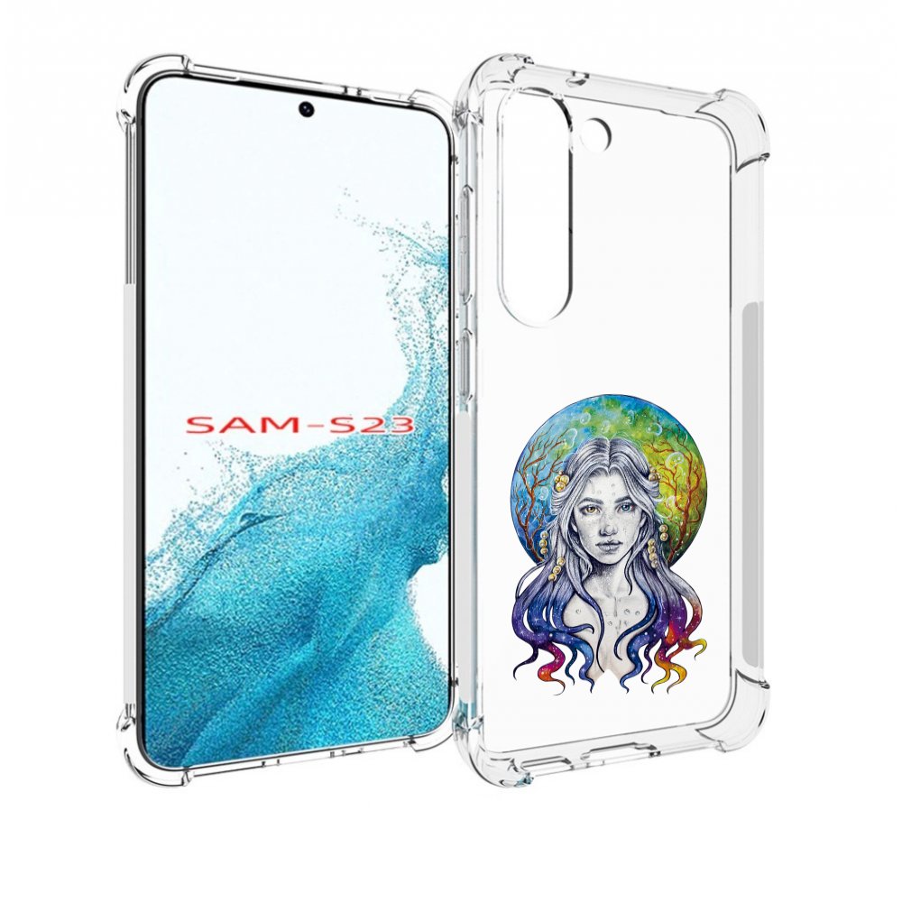 

Чехол MyPads девушка с красивыми волосами для Samsung Galaxy S23, Прозрачный, Tocco